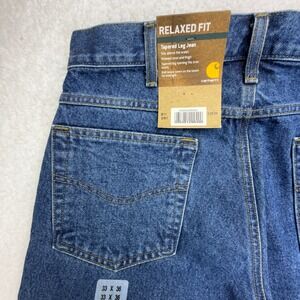 Carhartt Relaxed Fit Tapered Leg Jeans Blue Mens 33x36 B17 DST Darkstone NWT NOS